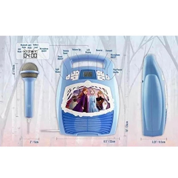 Disney Frozen MP3 Karaoke Light Show w/ Microphone Kids Christmas Birthday - NEW - Picture 6 of 10